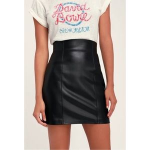 BB Dakota Girl Crush Black Vegan Leather Skirt